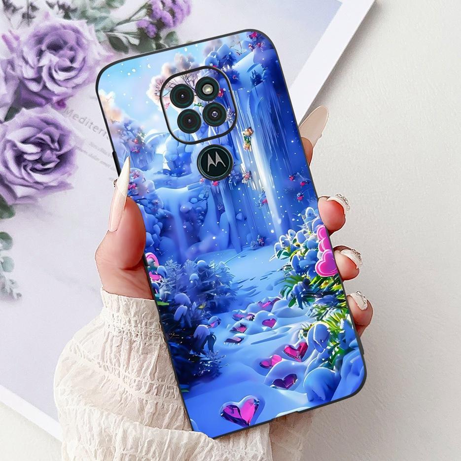 For Motorola Moto G9 Play Case Colorful Flowers Painted Cover Soft TPU Phone Cases For Motorola Moto G9 Plus MotoG9 Power Fundas