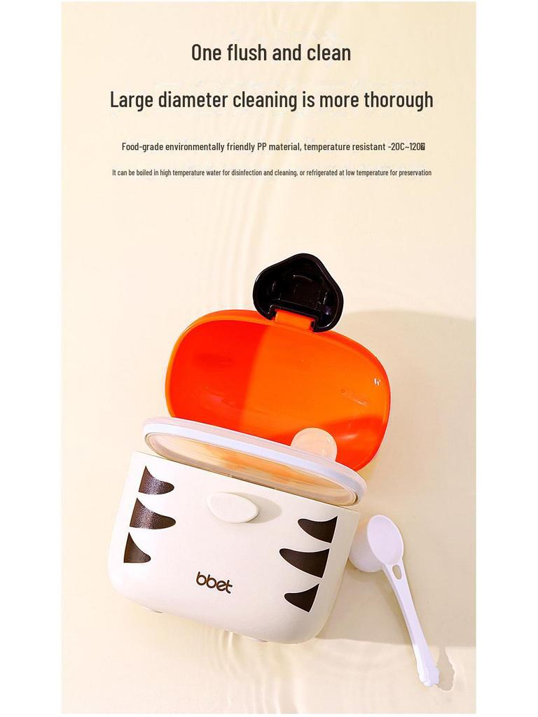 Portable Large-Capacity Baby Milk and Rice Powder Storage Box - Moisture-Proof and Sealed for Travel