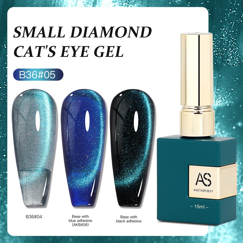 Nail Art Dynamic Rhinestone Cat Eye Gel Polish - Autumn/Winter Crystal Phototherapy Gel Nail Art