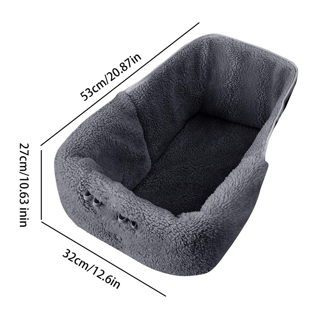 

Pet Stroller Mat Winter Dog Cat Stroller Cushion Mat Liners Magnetic For Puppy Kitten Car Rides Walking Park Shopping Outdoor сірий колір
