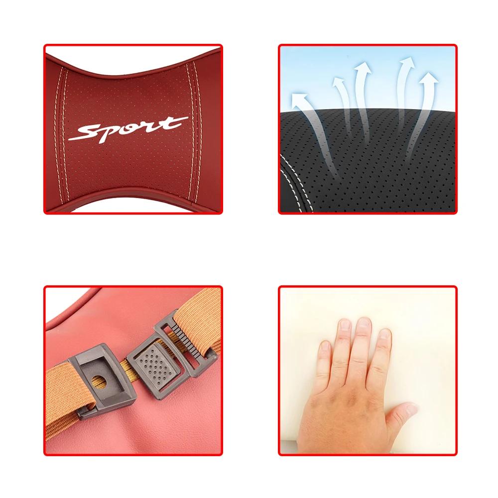 Car Seat Genuine Leather Headrest Neck Waist Pillow For Aixam MINAUTO CROSSLINE EAIXAM CROSSOVER MEGA CITY COUPE Car Accessories