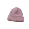 Japanese Solid Color Letters Plus Color Wool Wool Hat Simple Face Showing Small Loose Versatile Knitted Hat