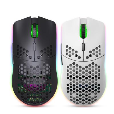 T66 Hole Mouse 2.4G Wireless MOUSE Lightweight Design Honeycomb RGB Light Emitting 6-Button Mouse