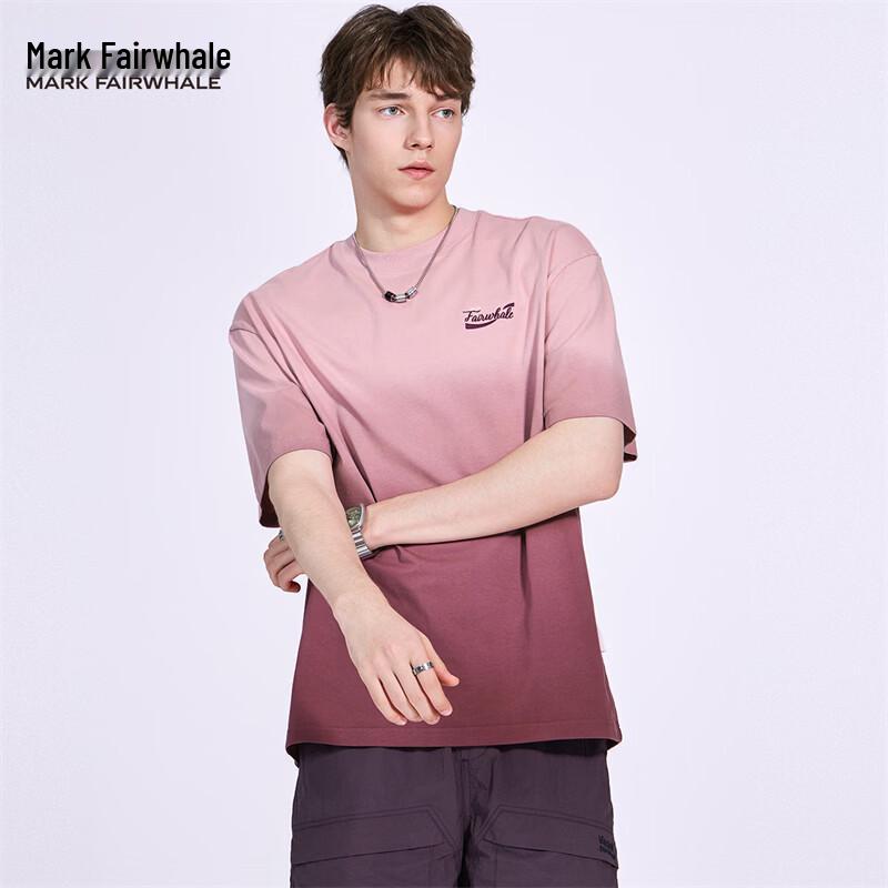 Mark Fairwhale Men's Dip-Dyed Gradient Embroidered Cotton T-Shirt