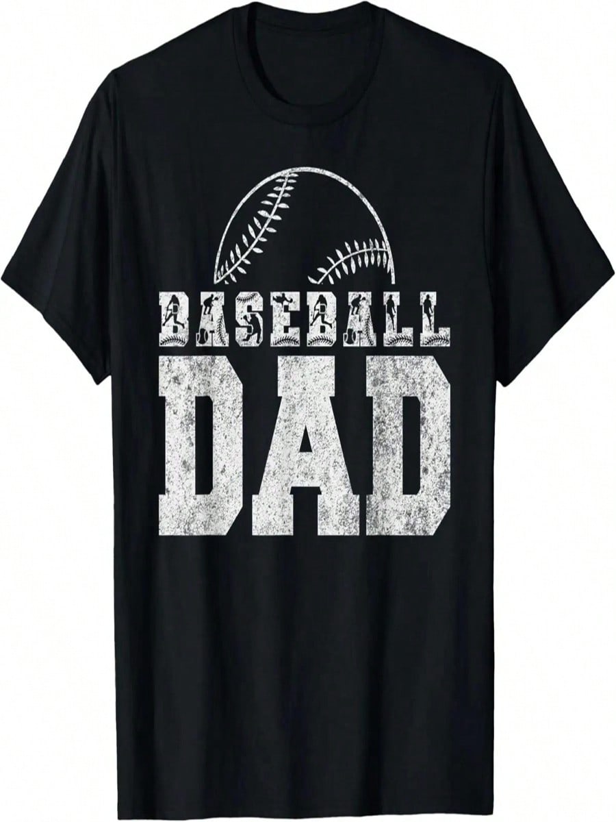 Baseball Dad Happy Fathers Day Tee For Boys Kid T-Shirt,Comfortable Cotton T-Shirt S