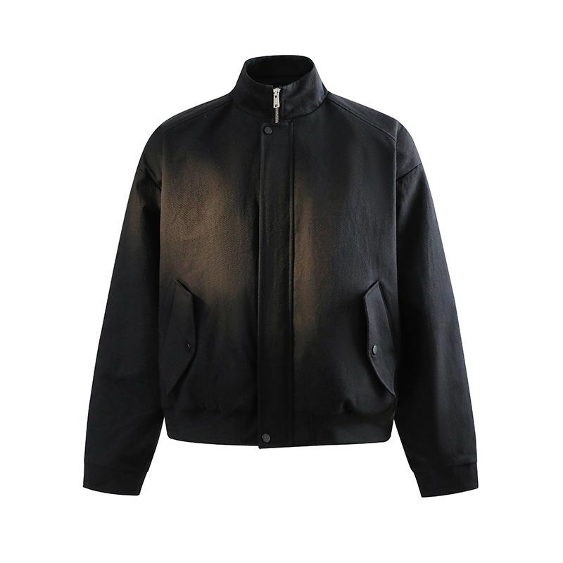 

American high street men s baseball jacket, 26 spring new product, Cleanfit short jacket with stand-up collar for men S чёрный