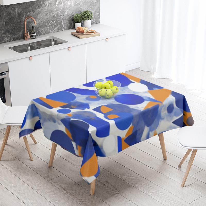 Abstract Geometric Tablecloth 1pc Resistant Party Decoration Restaurant Cafe Dining Table Tablecloths 140X200cm