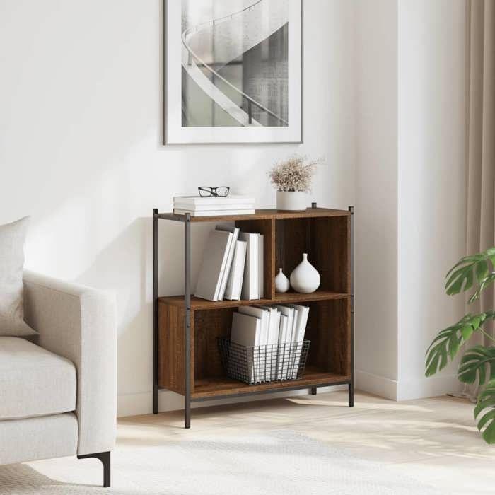 VidaXL Bookcase Brown Oak 72x28x77.5 Cm Engineered Wood 838882