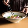 Japanese-Style Underglaze Ceramic Ramen Bowl