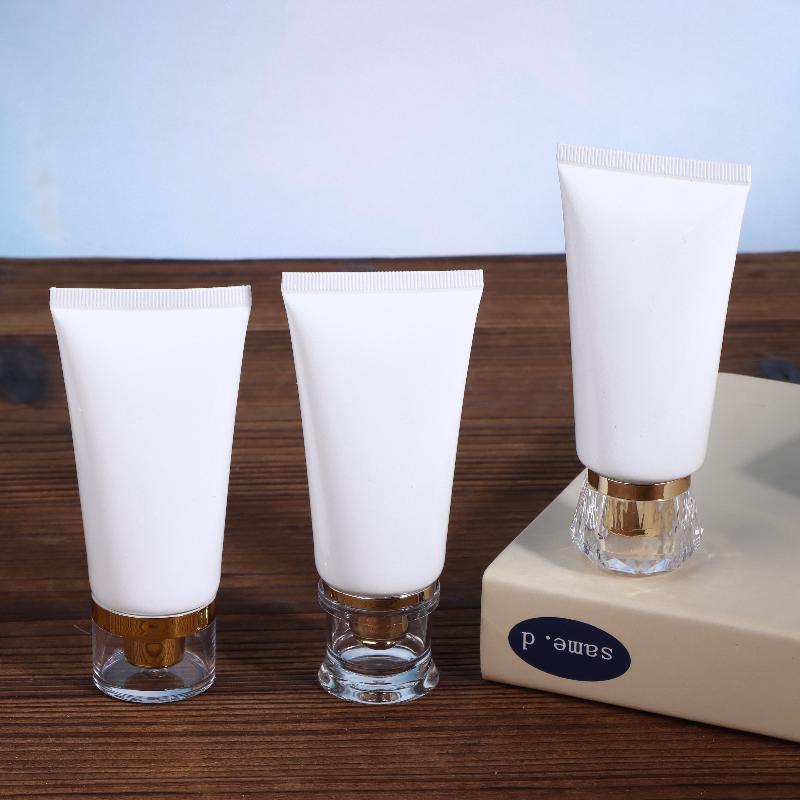 3Pcs 50/100Ml White Empty Cosmetic Squeeze Tubes Travel Dispensing Tubes Refillable Containers For Lotion Cream Facial Cleaner