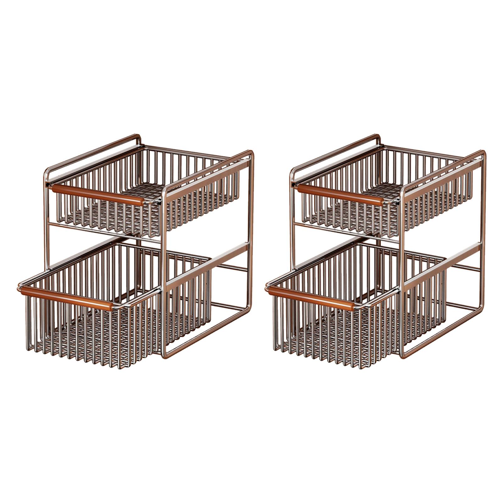 

Basket Cabinet Organizer Sturdy Large Capacity Breathable Holder Rack Drawer for Kitchen Bathroom Home Small