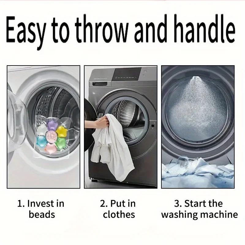 7 In 1 Fragrance Multi-purpose Strong Detergent Sweat Removal Cleaning Concentrated Laundry Detergent Beads Softener Gel