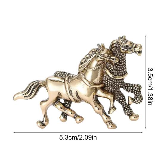 Yousheng Two Horse Brooch Pin Women Men Alloy Enamel Horse Lapel Pin Animal Sweater Dress Suit Clothing Accessories Jewelry Gift