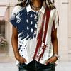Plus Size Women Collared Short Sleeve Blouse Dark Background Pink Glitter Heart Print Button Front Casual Summer Top