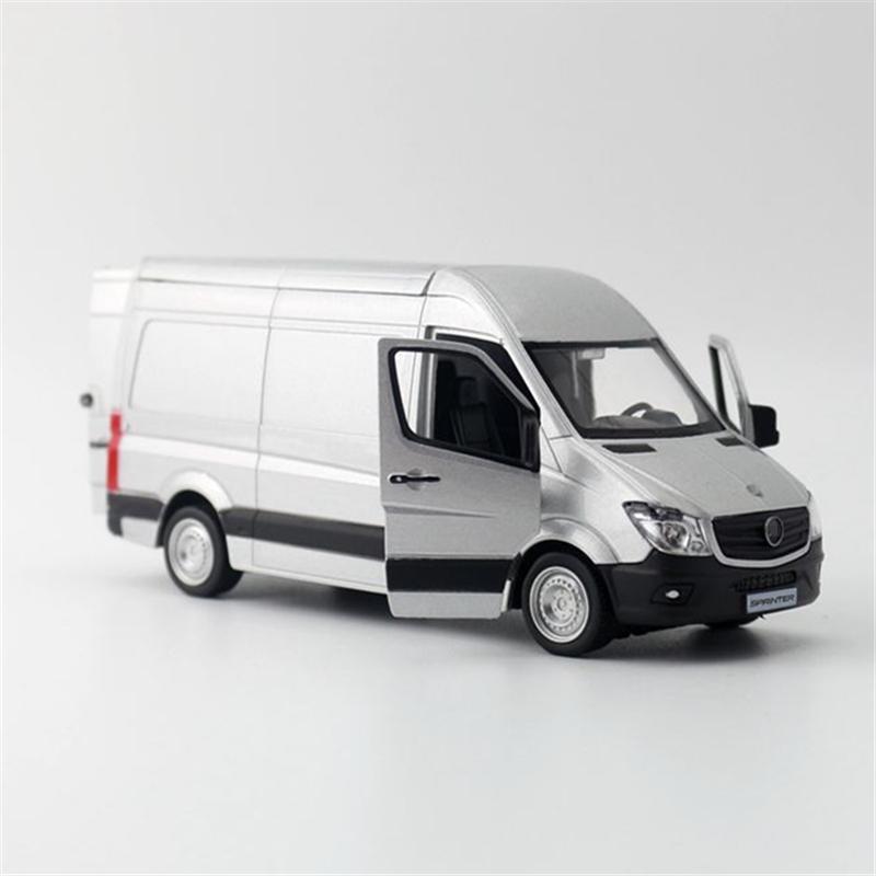 1:36 Benz Sprinter MPV Alloy Truck Car Model Diecast Metal Transport Dump Bus Commercial Car Vehicles Model Simulation Kids Gift