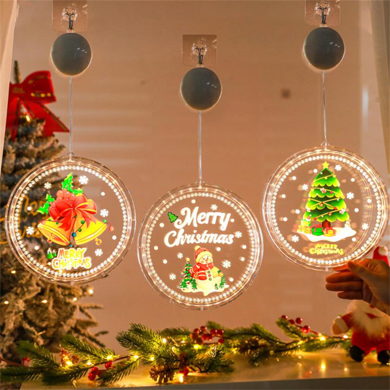 Round Suction Cup Hanging Lamp Striking Energy Saving Christmas Decoration Supplies Best Selling Christmas Decoration Neon Light