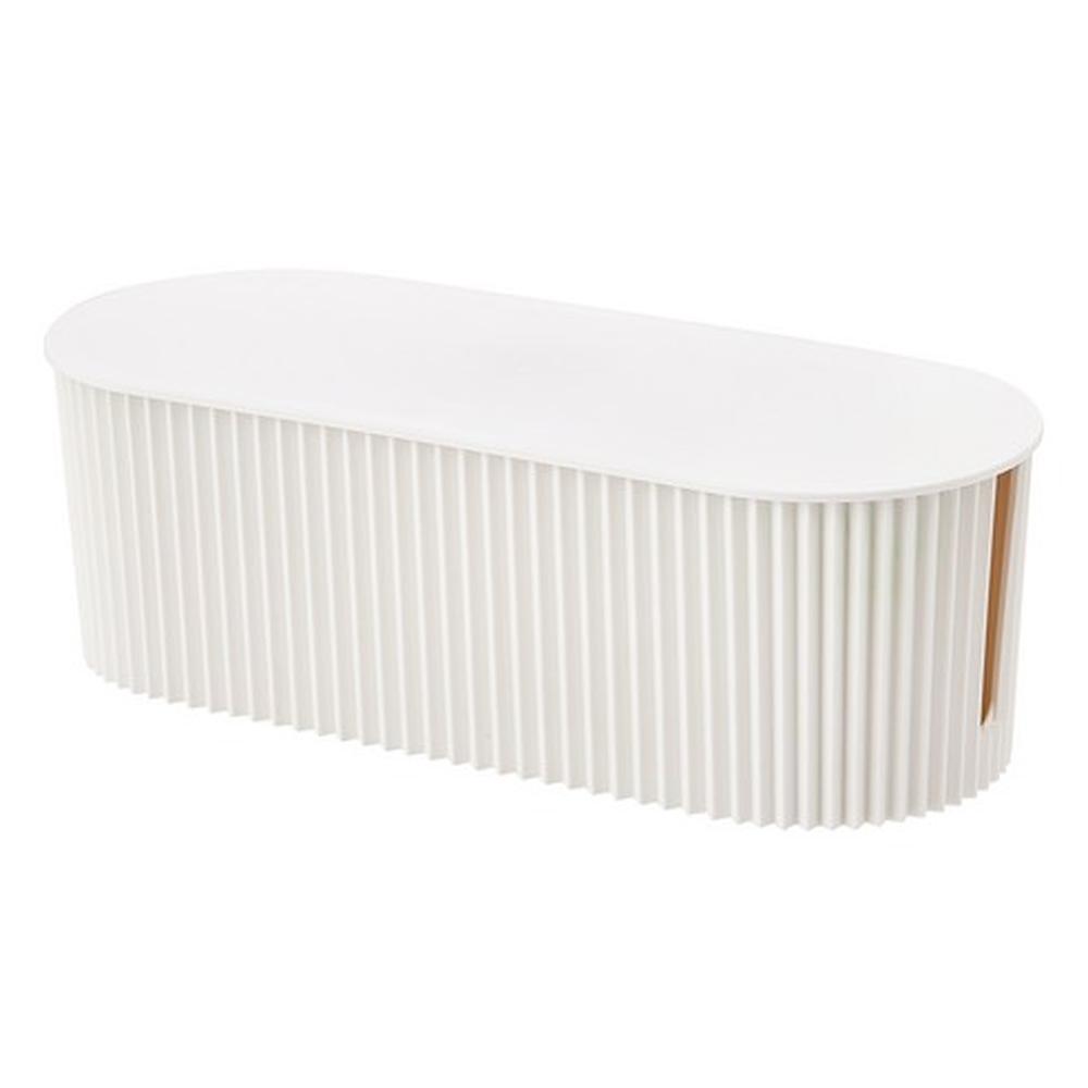 Modern Multi-Purpose Cable Management Storage Box Ivory