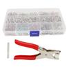 200 Sets Prong Ring Snap Button Kit with Snap Pliers Iron Pole Prevents Rust Iron Snap Fasteners