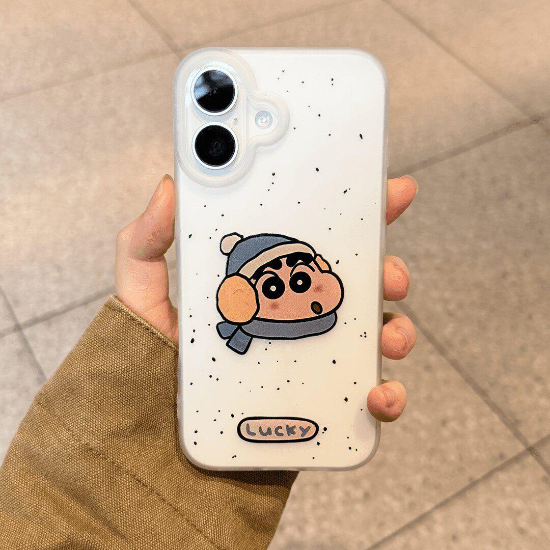 

Shin-chan Scarf iPhone 17 Pro Max Drop-Proof Cute Phone Case, Compatible with 16PM, 15, 14 Pro, 11. iPhone 14 Pro