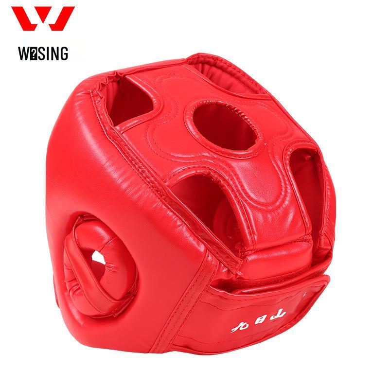 Jiuri Sanda Helmet: Faux Leather Beginners' Head Guard for Boxing and Martial Arts Training