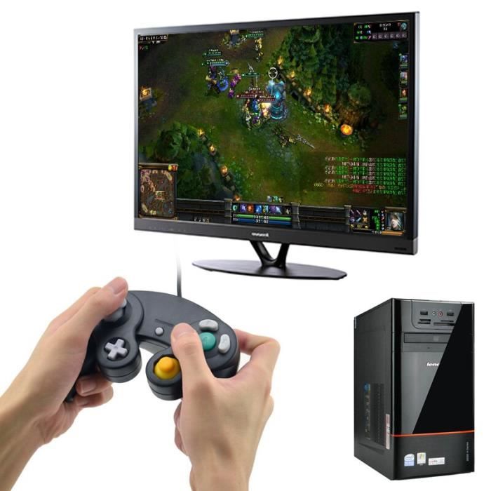 For Gamecube PC USB Wired Controller Gamepad Joypad for Nintendo Consoles for NGC GC for Computer Gamepad - PURPLE Type