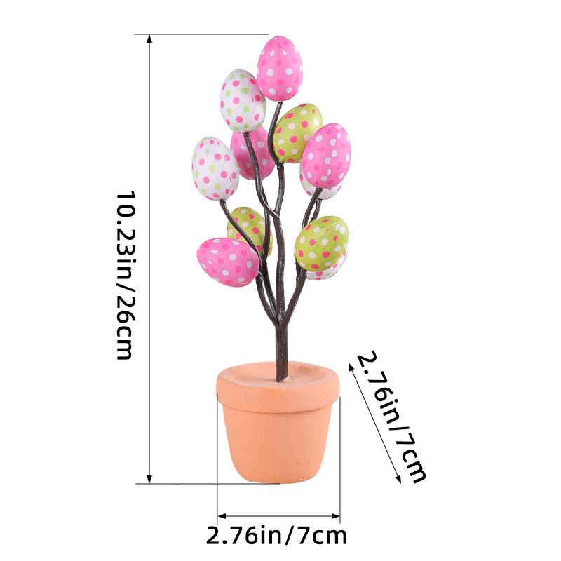 Egg Simulation Spotted Potted  2024 Easter Desktop Room Ornament Gift Festival