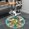1pc Butterfly Flowers Office Round Area Rug, Under Office Chairs Bedroom Living Room Home Decor, Room Deco