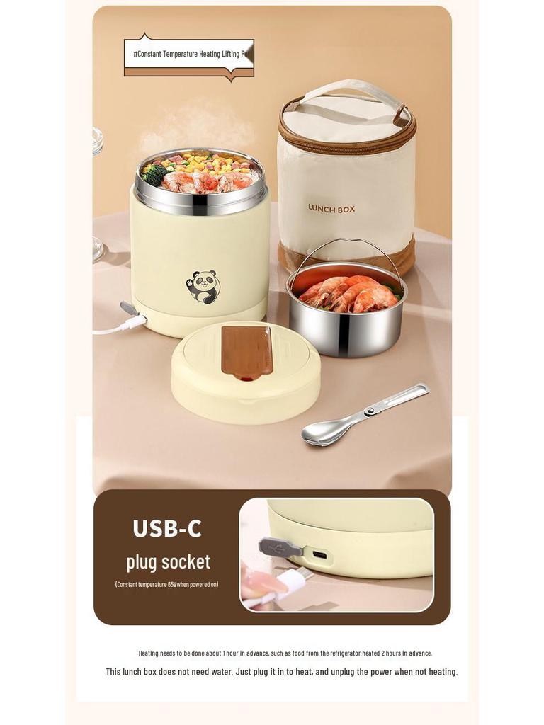 24-Stunden Elektrische Lunchbox mit Konstanter Temperatur, Tragbar und Isoliert für Büroangestellte und Studenten