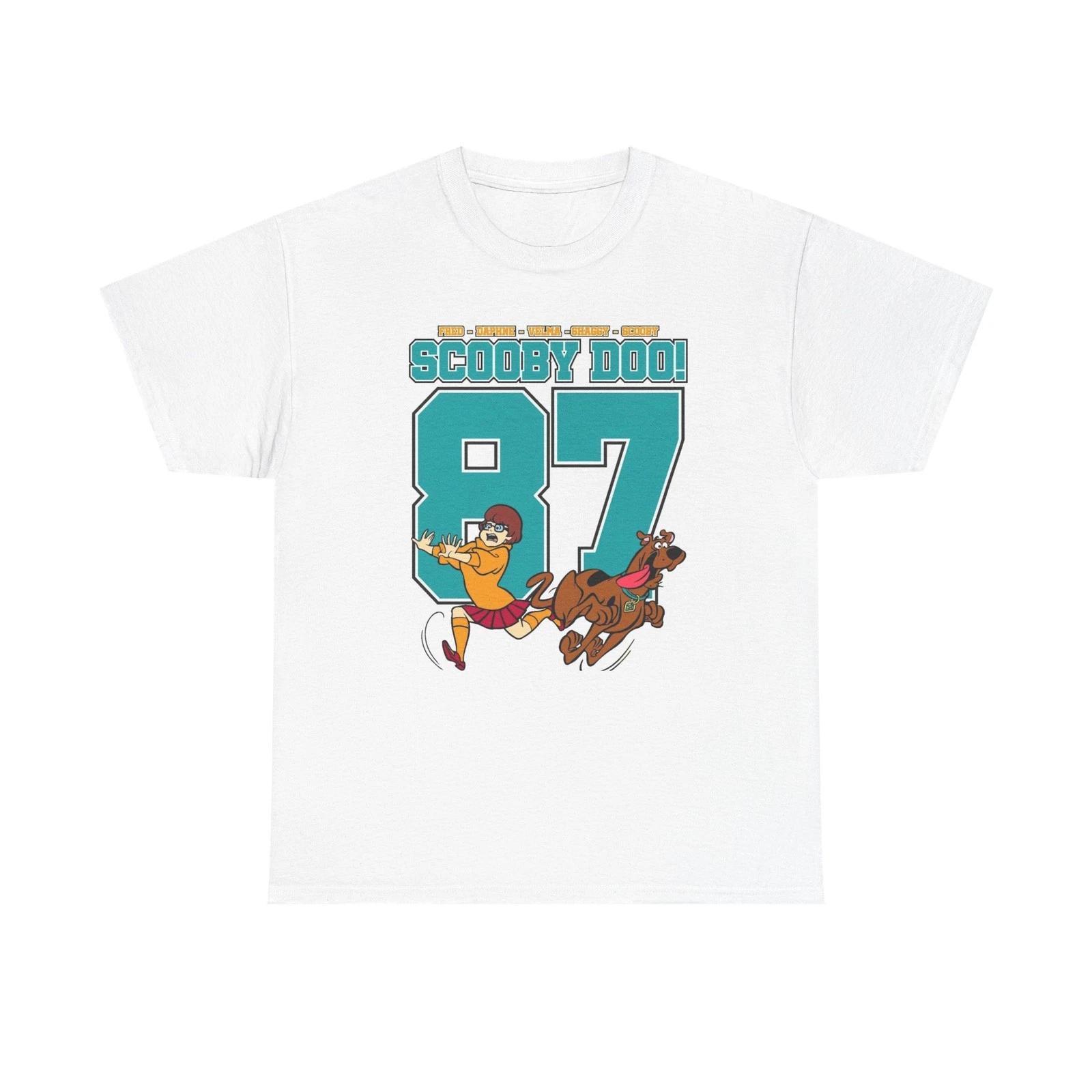 Scooby Doo Graphic T Shirt Cartoon Vintage Unisex Heavy Cotton Tee 4XL