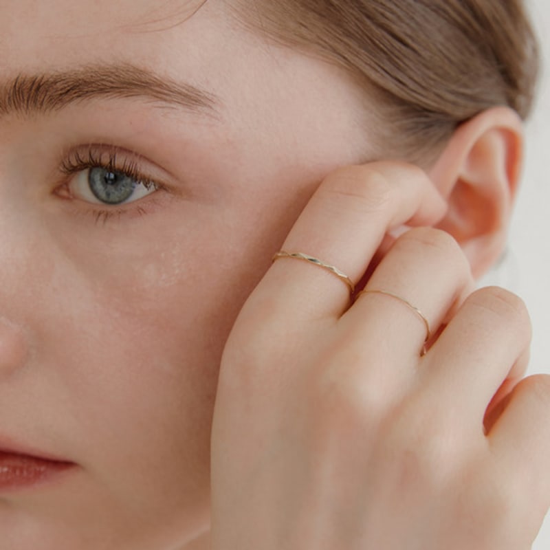 Byweekend [Mamre] anel básico de corte 14k