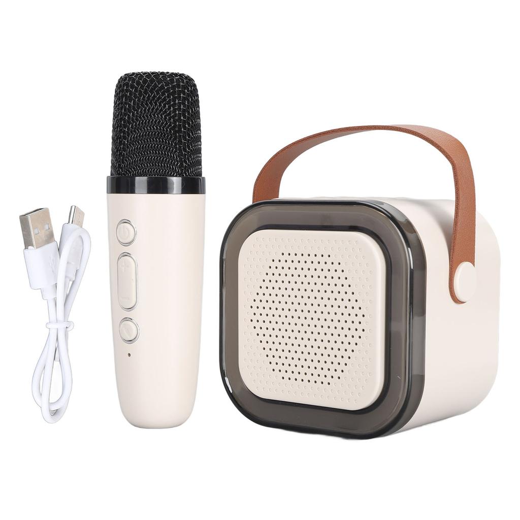 Przenośny system karaoke LED dynamiczne światło mały głośnik Bluetooth z mikrofonem dla dzieci w wieku od 4 do 12 lat i dorosłych