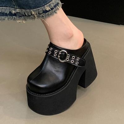 Fashion New Style Fashion Women's Slippers for Large-sized Women Wear Slippers of Size 34-43 Summer 11cm Thick-bottomed Zapatos Mujer
