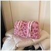 Bolso de felpa de invierno para mujer 2026 nuevo fashi gran capacidad retro fashi estampado de leopardo bolso tote bolso de felpa bajo el brazo bolso de mujer