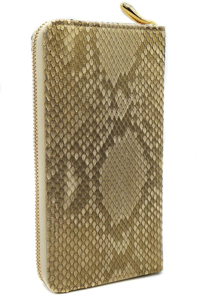 Gold F Made In Japan Diamond Python Leather Wallet Long Wallet Genuine Snake Leather Snake Skin Snake Leather Snake Leather Wallet Snake Leather