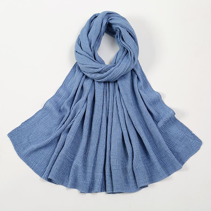 New Crinkle Cotton Hijab Scarf Women Turban Muslim Shawl Plain Bandana Breathable Women's Shawls Foulard Glitter Hijabs Ramadan