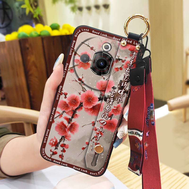 Capa de Telefone Estilo Chinês Resistente à Sujeira Para ZTE Nubia Focus Pro 5G Suporte Moda Anti-choque Para Mãe Capa Traseira Anel