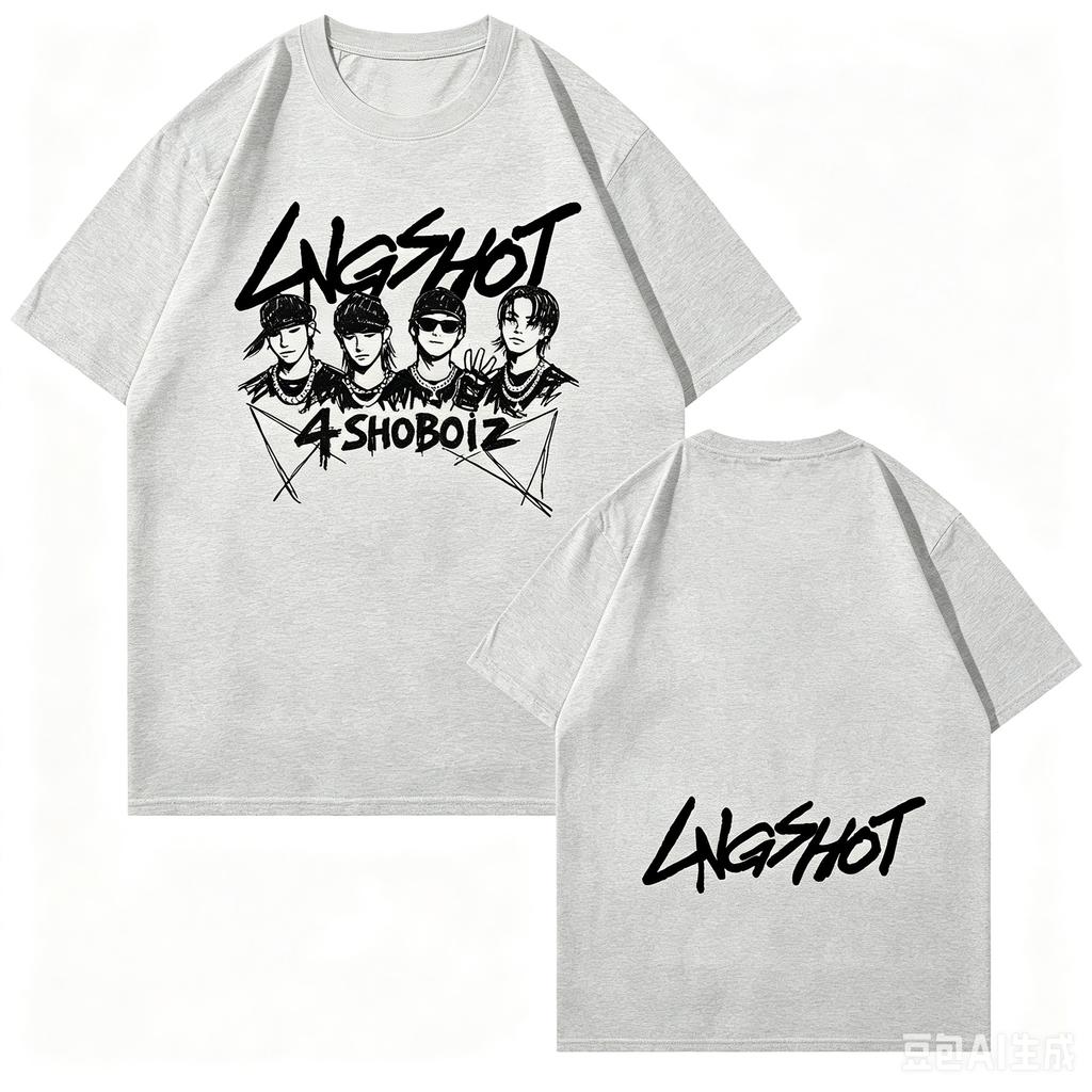 Lngshot 4shoboiz Mixtape Graphic 2026 New KPop Fan Merch Tshirt Unisexs and Unisexs Y2k Super Popular Tshirt Casual Tshirt