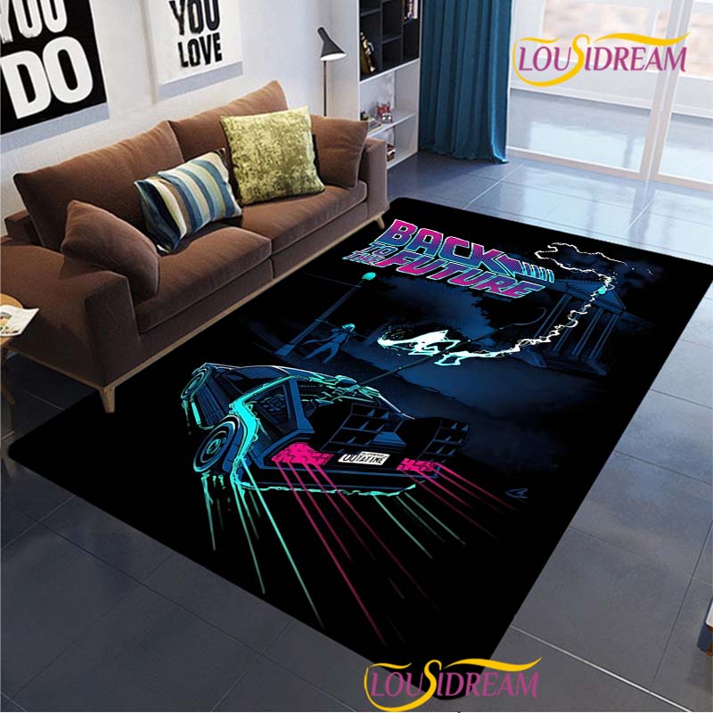 Back To The Future Carpet for Living Room Bedroom Rug Kitchen Kid Unslip Floor Mats Birthday gift photography props Alfombra Rug