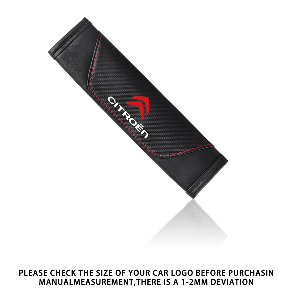 

2Pcs Car Seat Belt Shoulder Carbon fiber Protector Pads For Citroen C1 C2 C3 C4 C4L C5 C6 C8 VTS C-ELYSEE Berlingo Xsara Celysee