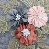 Polyester Lace Collar Three-Dimensional Dip Flower, Rhinestone Handmade Diy Lace Clothing Accessories Decal