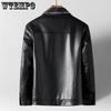 Genuine Leather Fur One Leather Jacket Men's Short Leather Jacket Men's Winter In The Young Padded and Thickened Jacket
