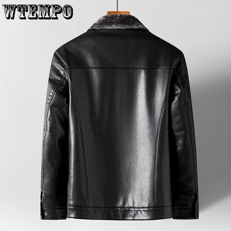 Genuine Leather Fur One Leather Jacket Men's Short Leather Jacket Men's Winter In The Young Padded and Thickened Jacket