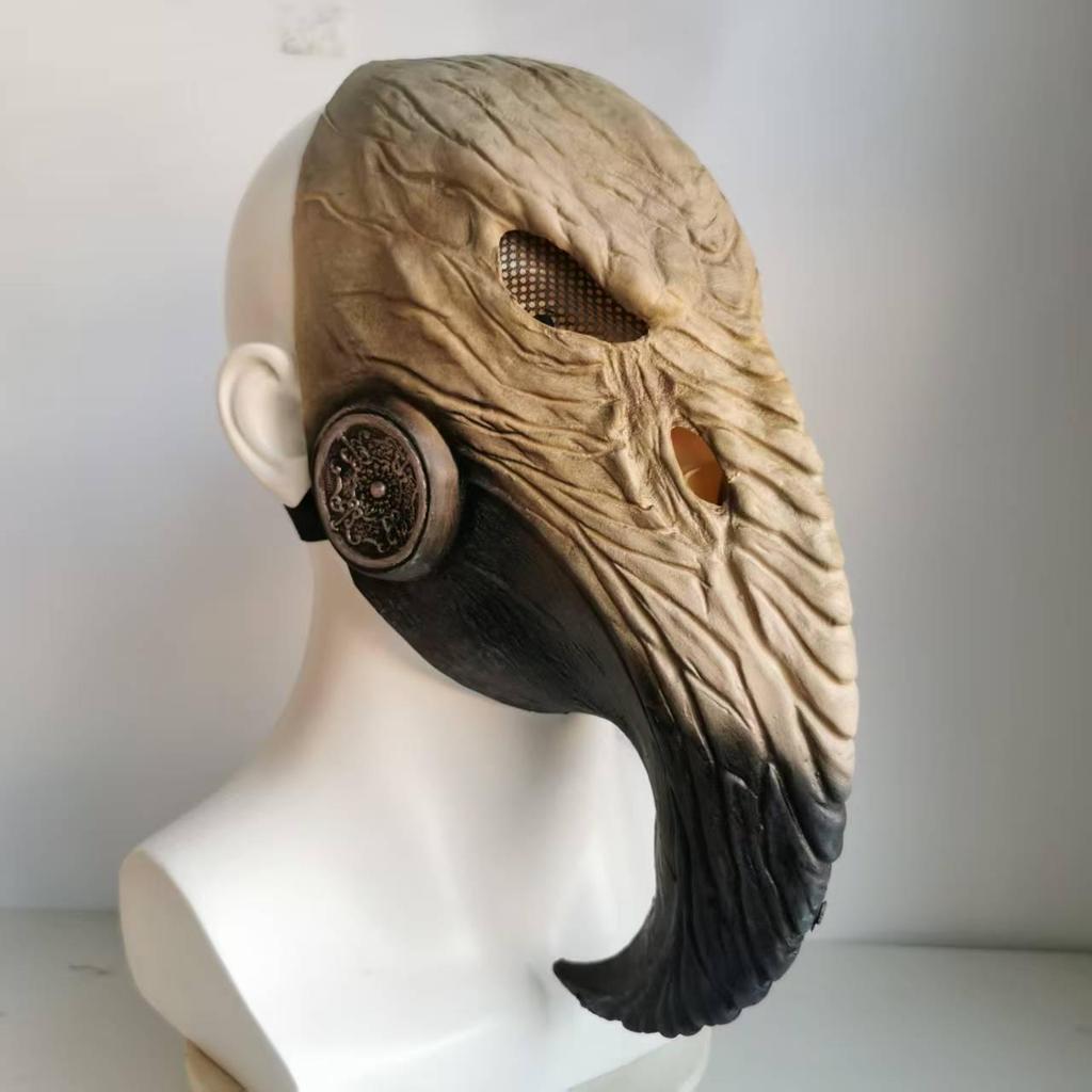 Halloween Plague Doctor Bird Beak Mask - Steampunk Costume Accessory