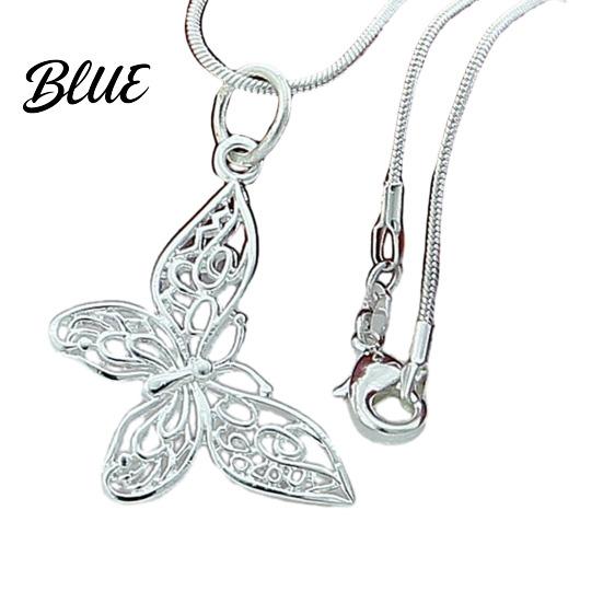 Butterfly Necklace Women Hollow-Out Pendant Elegant Dainty Jewelry for Daily