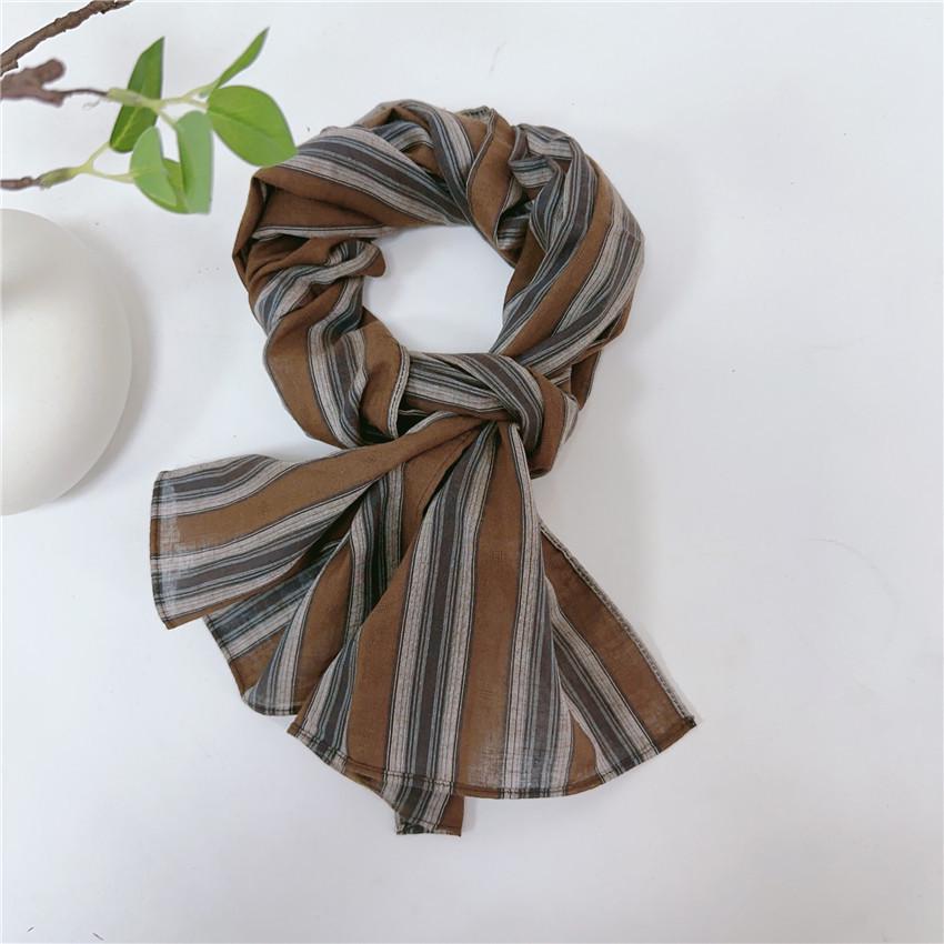 Reiner Baumwoll-Schal mit garngefärbtem Karomuster in über 20 Farben