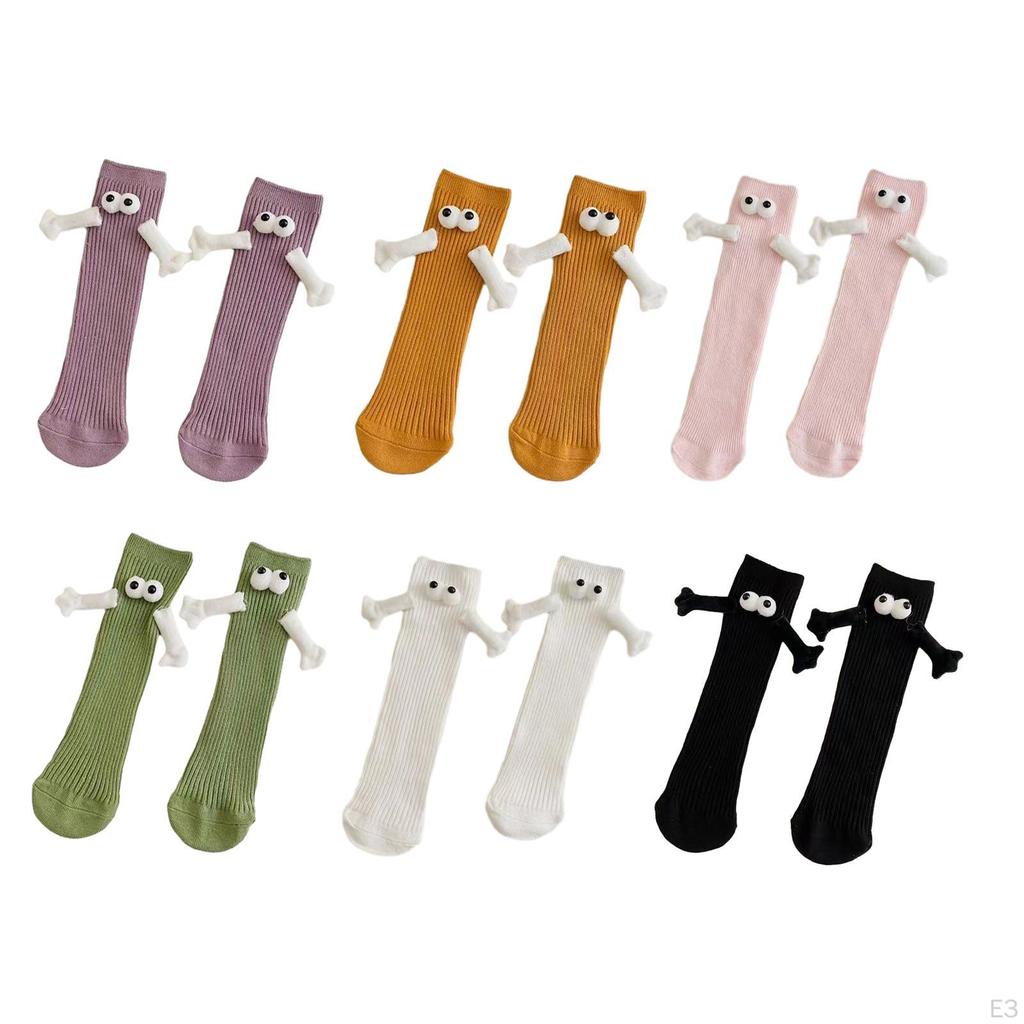 Mittellange Süße Socken Bequem für Damen Herren Paar Händchen haltend