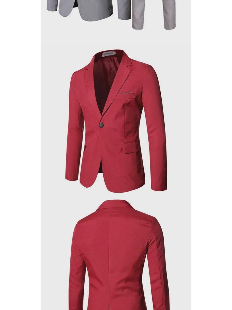 Men's Spring & Fall Casual Fashion Suits: Popular Two-Piece for Young Men, Groom & Best Man