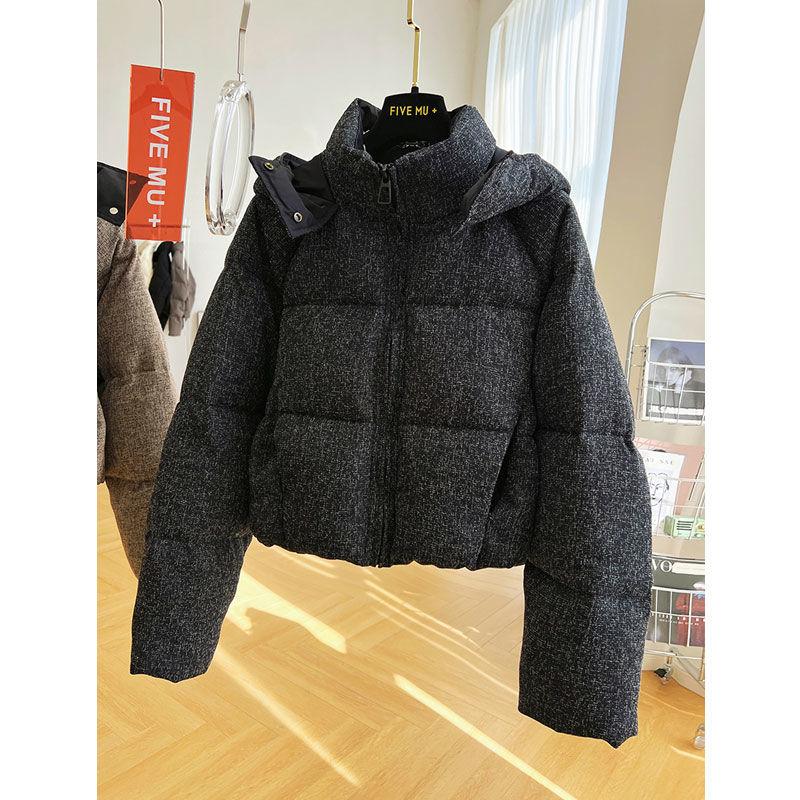 Winter Women's Short Hooded Cotton Jacket Thickened Stand Collar Warm Coats Ladies Windproof Outerwear