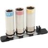 Tone Impact Socket Set with Protector 3 Pieces 12.7mm (1/2") Holder Included