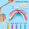 12 Strings Sensory Activity Board Silicone Rainbow Sensory Toys New Fidget Toy  Kids Adults